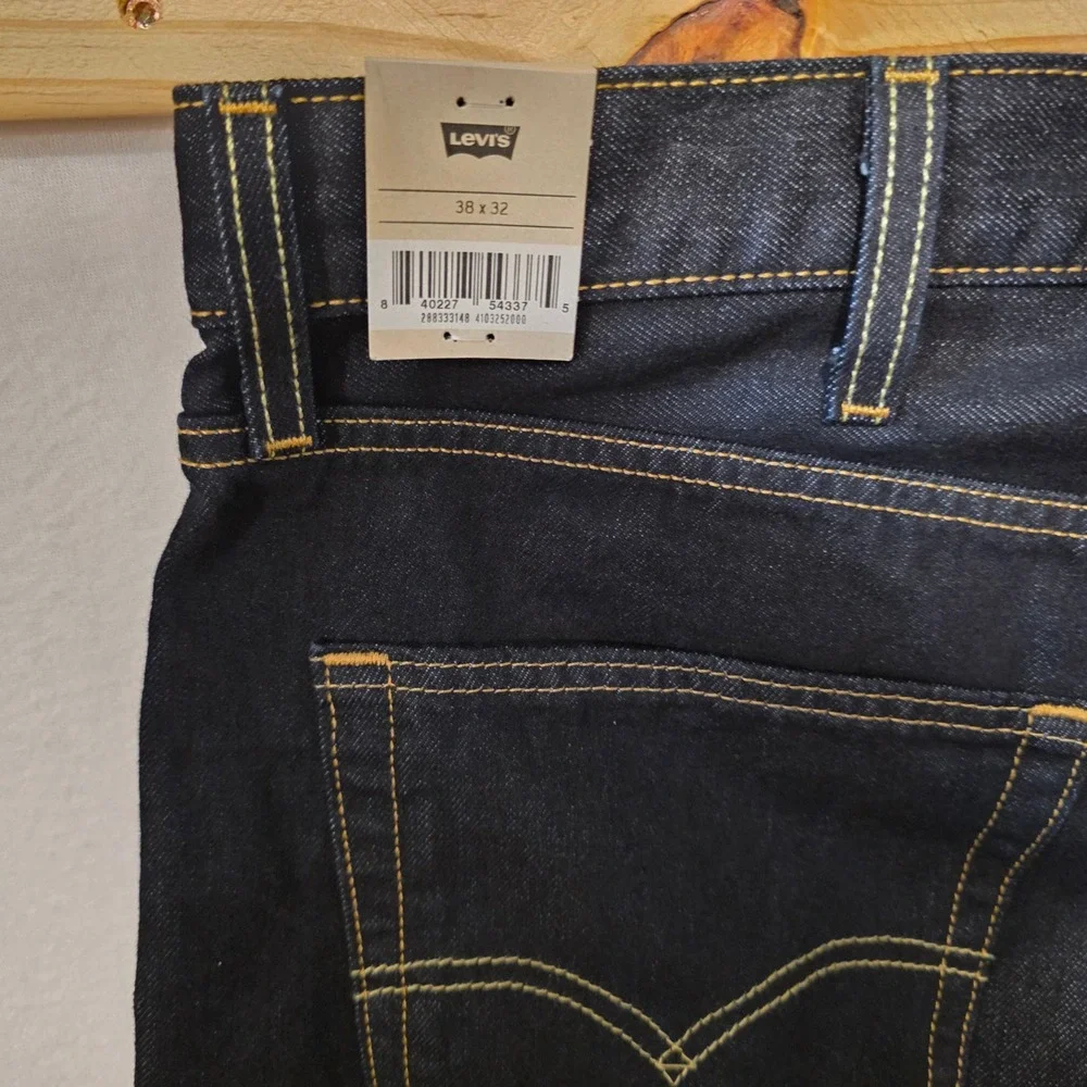 Levi's 512 Slim Taper Jeans Men 38x32 Dark Indigo Denim 28833-3148